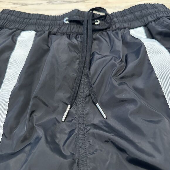 Danielle Guizio‎ Small Striped Track Pants Joggers Nylon Black White - Picture 8 of 16